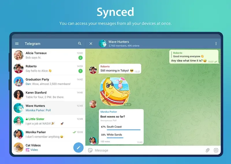 Telegram MOD APK v11.7.4 (Premium Gratis Tidak Terkunci) 3