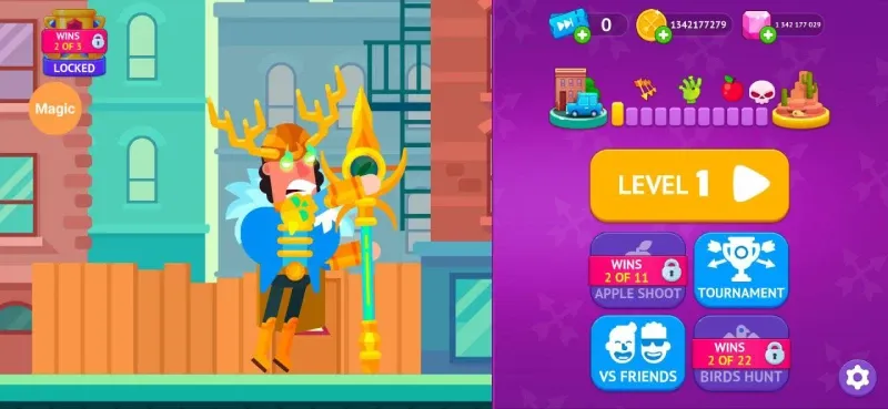 Bowmasters MOD APK v8.0.0 (Uang Tak Terbatas, Tanpa Iklan) 2