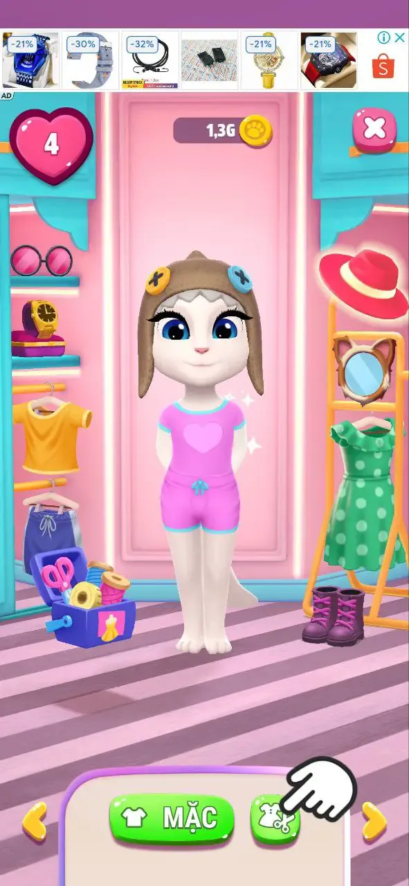 My Talking Angela 2 MOD APK v25.1.1.30240 (Uang tak terbatas) 2