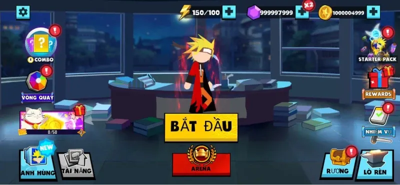 Stick Shinobi Fighting Mod APK v6.7 (Uang dan permata tak terbatas) 2
