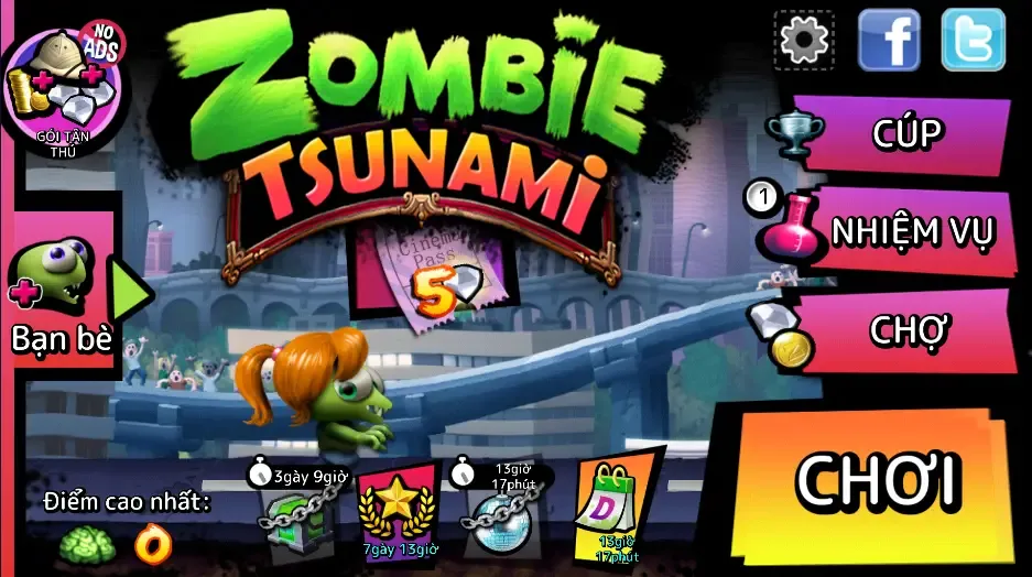 Zombie Tsunami MOD APK v4.6.3 (Uang dan Berlian Tak Terbatas) 1