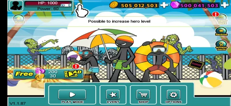 Anger of Stick 5: Zombie MOD APK v1.1.89 (Dinero y gemas ilimitados) 2