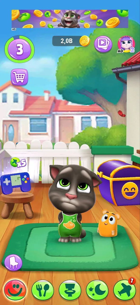My Talking Tom 2 MOD APK v25.1.3.11738 (Uang tak terbatas, bintang) 2