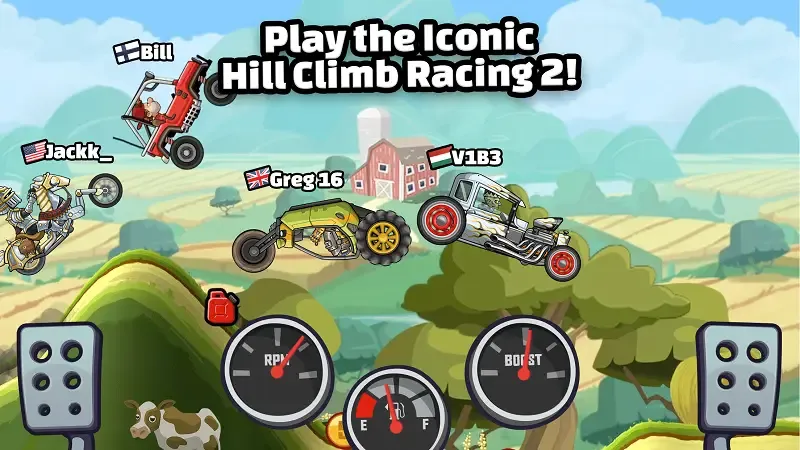 Hill Climb Racing 2 MOD APK v1.59.1 (Uang tak terbatas/Buka semua kendaraan) 1