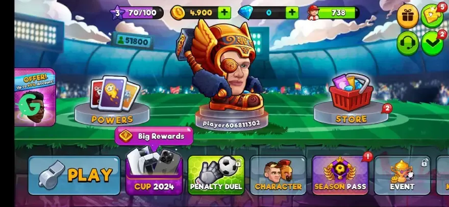 Head Ball 2 MOD APK v1.603 (Menu Mod/Bekukan lawan) 1